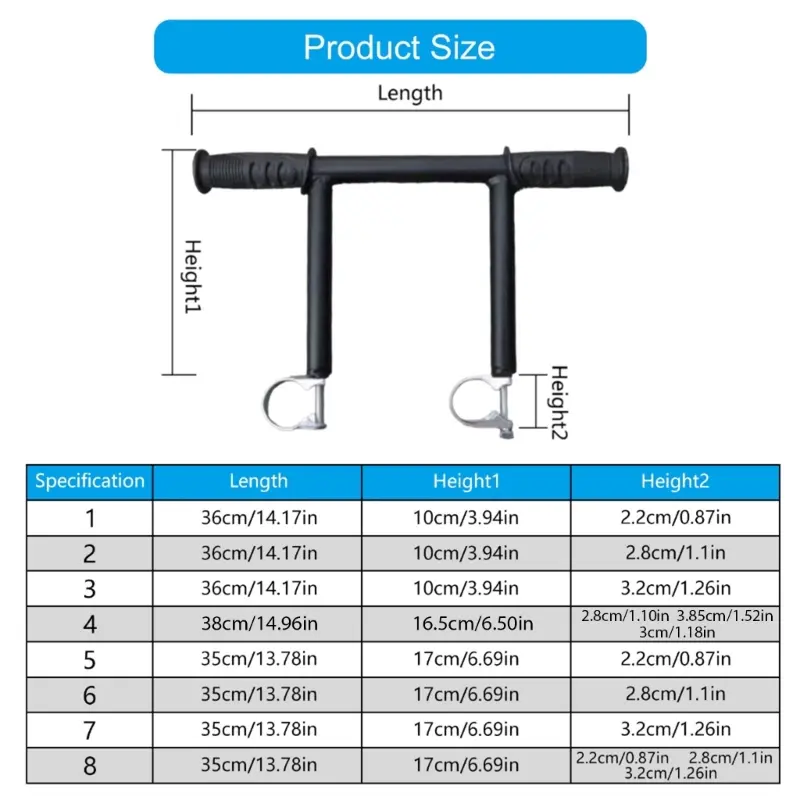 Stroller Handle Extender Sturdy Detachable Metal Handlebars Extender for Trolley Pushchair Baby Carriages Pram Accessory