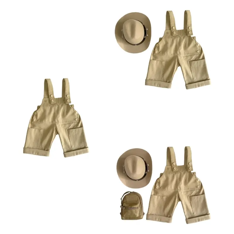 Newborns Photo Studio Work pants design Costume Polyester Romper Hat Bag For 0-1 Month Infants Photography Outfit