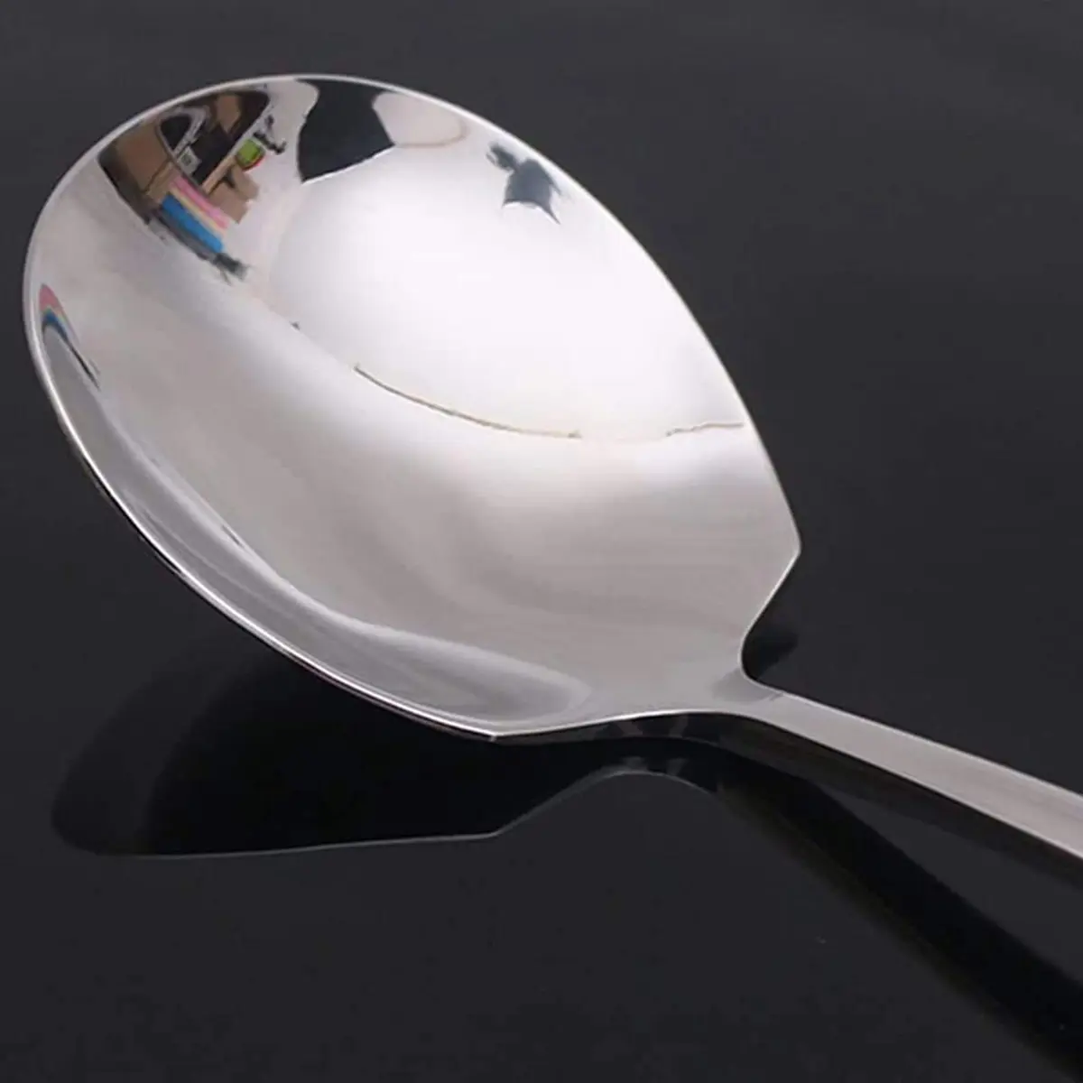 HGHO 6 Pcs Serving Spoon, Spoons Silverware, Cooking Spoon,22.2X6.3Cm & 25X7.2Cm