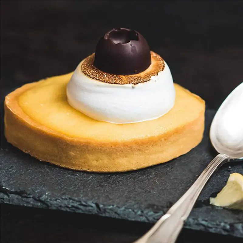HGHO 8PCS Cake Mold Tool Pastry Cheese Tart Ring Kitchen Utensils Porous Cake Mouss French Tart Ring (Boat)