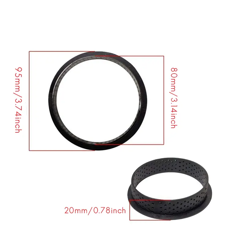 HGHO 24 Pcs Round & Oval Tart Rings Heat-Resistant Perforated Cake Mousse Ring Non Stick Bakeware Mini Cake Mold Cake Rings
