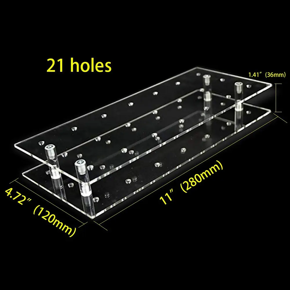 HGHO 2-Pack 21 Hole Acrylic Lollipop Holder For Weddings Baby Showers Birthday Parties Anniversaries Cake Lollipop Stand