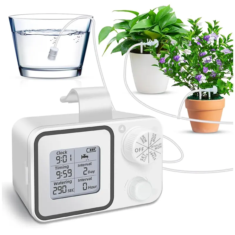HGHO Automatic Watering System With Adjustable Drippers Automatic Drip Irrigation Kit With Customize Schedule Water