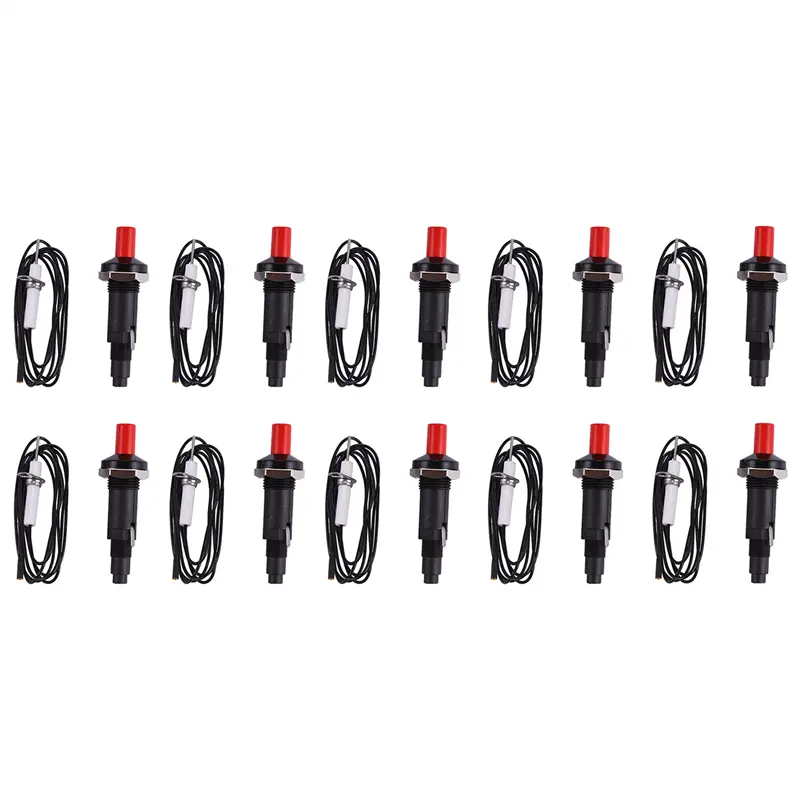 HGHO 10X Piezo Ignition Set With Cable 1000Mm Long Push Button Kitchen Lighters For Gas Stoves Ovens