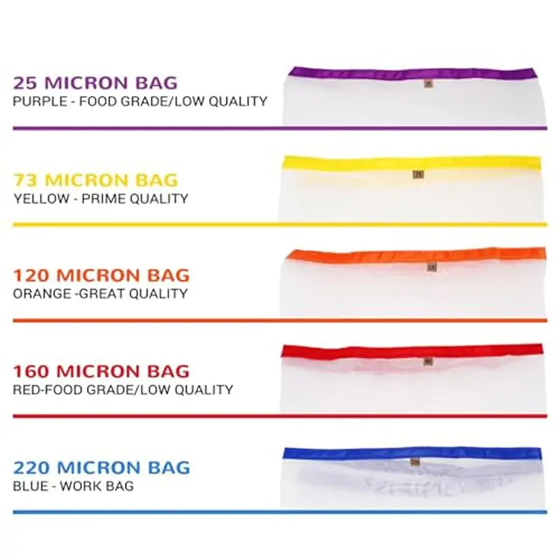 HGHO 5-Pack 5-Gallon All-Mesh Filter Bags 5 Gallon Filter Bag, Fine Nylon Mesh, For 5 Gallon Bucket, Filter Bag With Opening