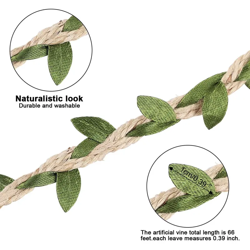 Artificial Leaves Garland 20M Rustic Foliage Liana Garden Artificial Foliage Decorations for Garden or Wedding