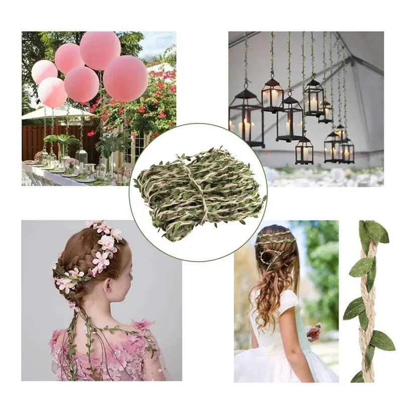 Artificial Leaves Garland 20M Rustic Foliage Liana Garden Artificial Foliage Decorations for Garden or Wedding
