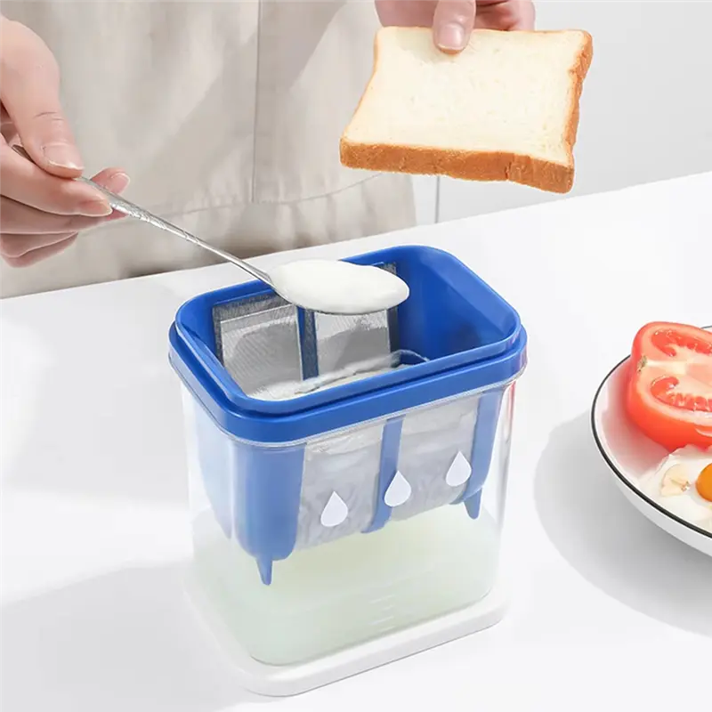 HGHO Yogurt Strainer Greek Yogurt Trainer Fine Mesh Yogurt Strainer Whey Separator Portable Yogurt Parfait
