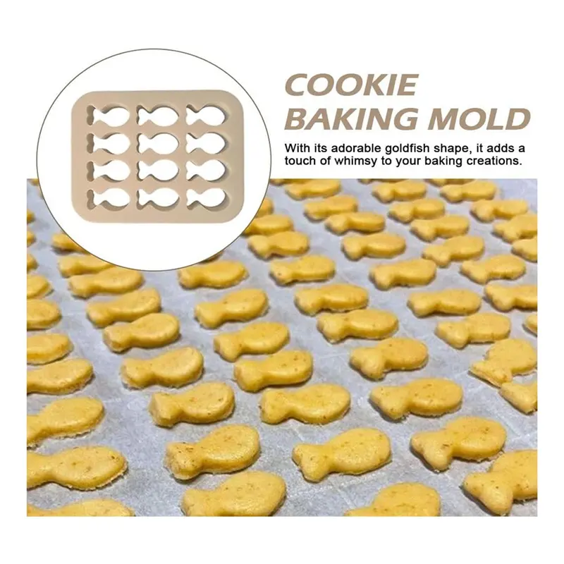 HGHO 2 PCS Mini Tiny Goldfish Fish Cracker Cookie Cutter Mold Baked Shaped Maker For Kids Mini Gluten Free DIY Durable Easy To U