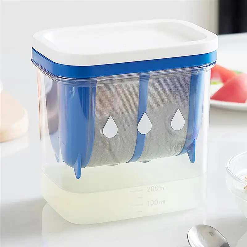 HGHO Yogurt Strainer Greek Yogurt Trainer Fine Mesh Yogurt Strainer Whey Separator Portable Yogurt Parfait