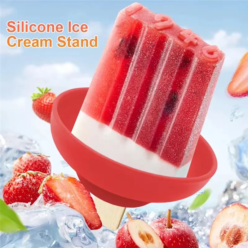 HGHO 16PCS Food-Grade Drip-Proof Popsicle Rack Drip Free Ice Holder Ice Cream Tools Treats Rack Popsicle Holder
