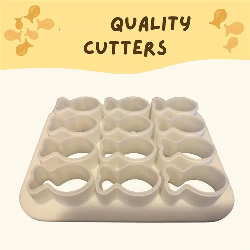 HGHO 2 PCS Mini Tiny Goldfish Fish Cracker Cookie Cutter Mold Baked Shaped Maker For Kids Mini Gluten Free DIY Durable Easy To U