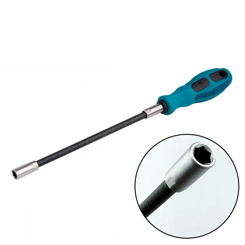 HGHO 3Pcs 7MM Socket Screwdriver Flexible Hex Flex Manual Socket Screw Driver Hand Tools