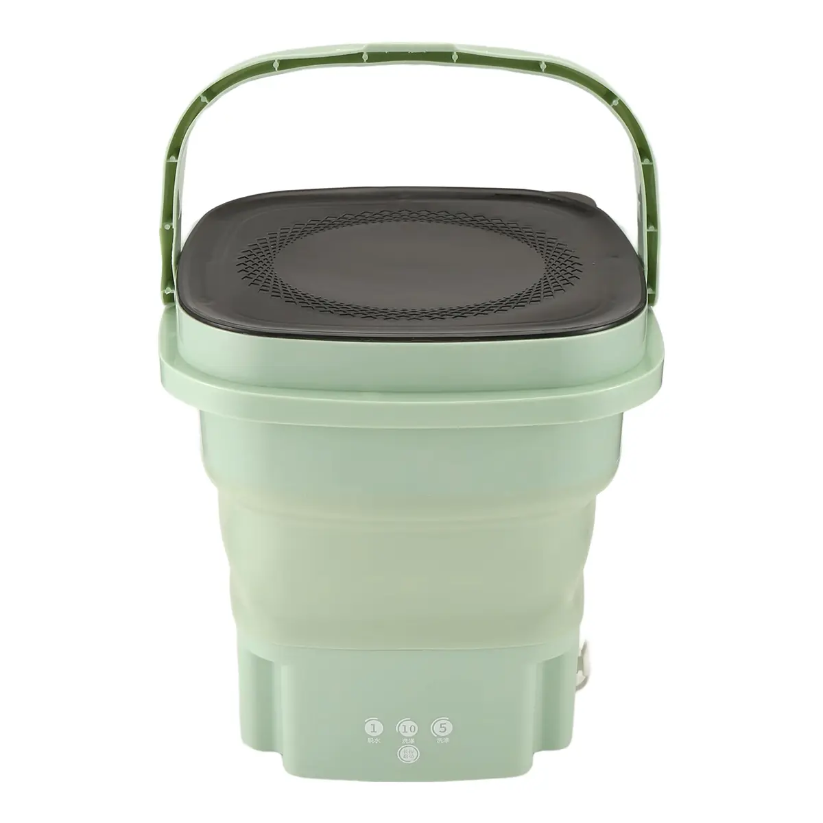 New Folding Washing Machine with Dryer Bucket for Clothes Socks Underwear Cleaning Washer Mini Green EU Plug