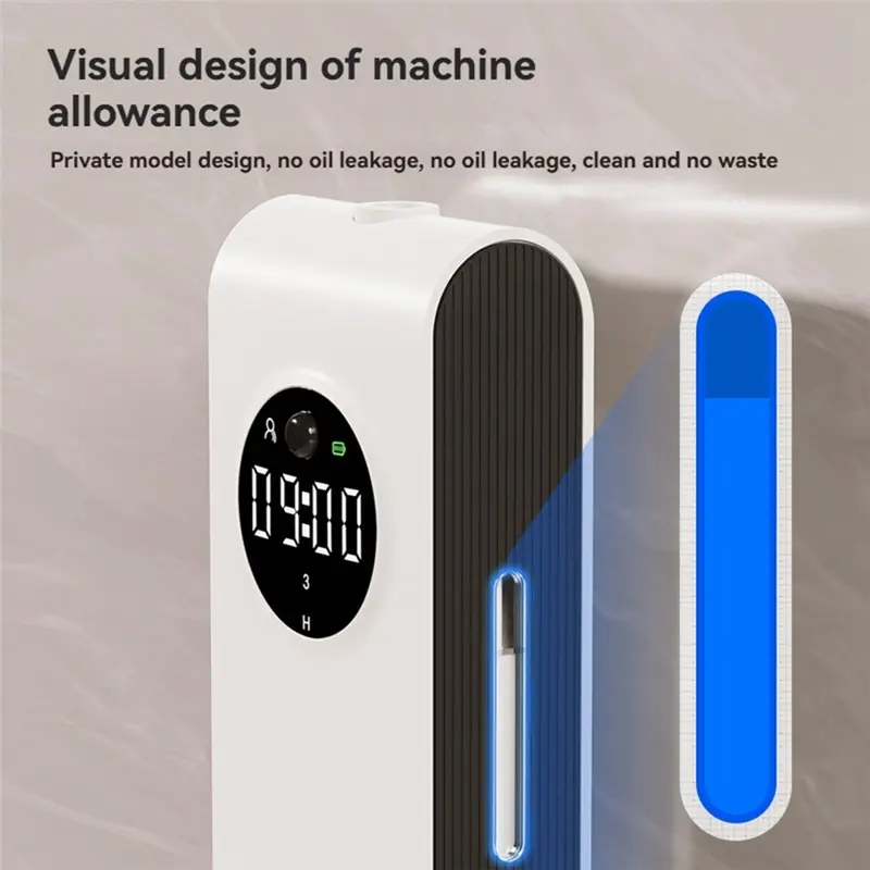 HGHO USB Rechargeable Deodorant Home Fragrance With Clock Function 5 Spary Mode Aromatherapy Diffuser Wall-Mounted Fragrance A