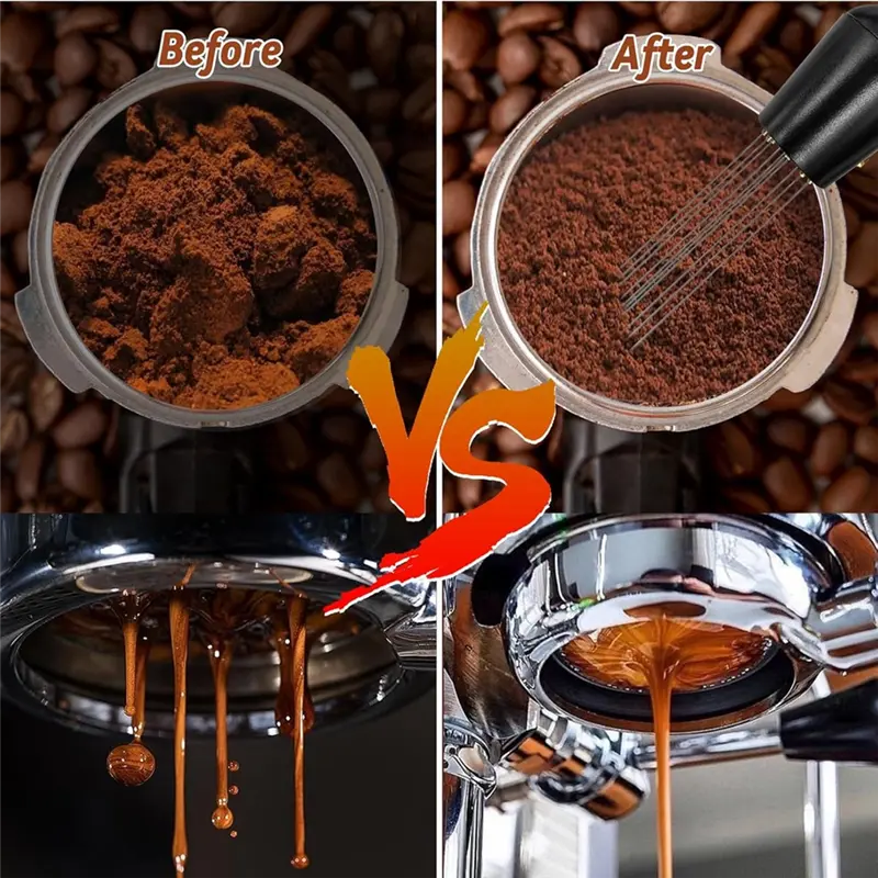 HGHO 22 PCS Espresso Accessories Coffee Espresso Tamper Set With Espresso Tamper, WDT Tool, Coffee Stirrer, Frothing Pitcher 58M