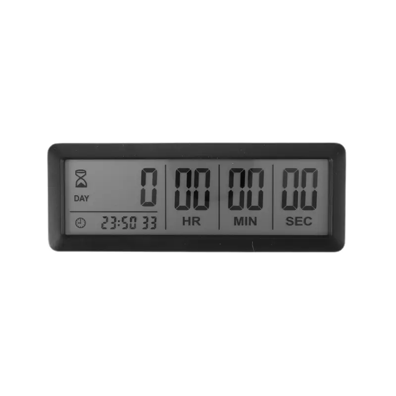 HGHO 2X Big Digital Countdown Days Timer Clock - 999 Days Count Down Clock Timer For Graduation Lab Kitchen (Black)