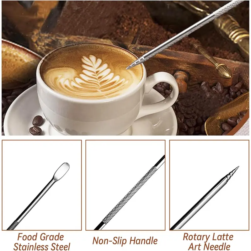 HGHO 22 PCS Espresso Accessories Coffee Espresso Tamper Set With Espresso Tamper, WDT Tool, Coffee Stirrer, Frothing Pitcher 58M