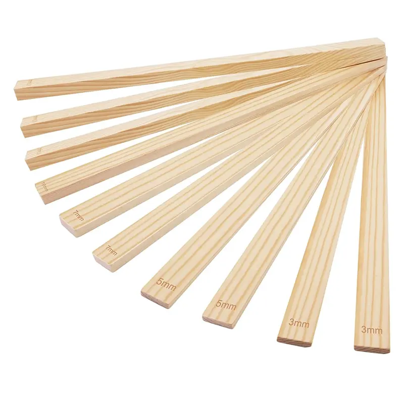 HGHO Pottery Rolling Pin Set - 10 Pieces In 5 Sizes For Polymer Clay And Pottery Pottery Teaching Tools With Thickness