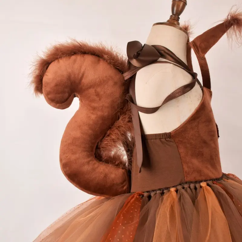 Squirrel children's dress, animal costume, Children's Day performance costume, role-playing, Halloween party, carnival