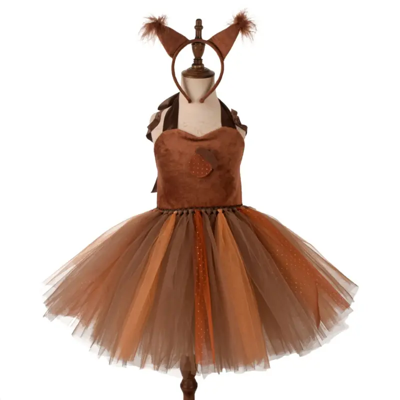 Squirrel children's dress, animal costume, Children's Day performance costume, role-playing, Halloween party, carnival