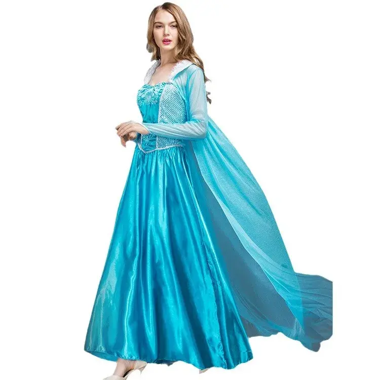 Snow Elsa Princess Elsa Dress Adult European and American Halloween Cosplay Stage Costumes
