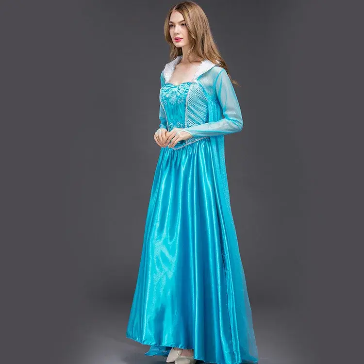 Snow Elsa Princess Elsa Dress Adult European and American Halloween Cosplay Stage Costumes
