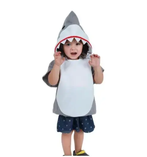 2025 Halloween Child Kids Boy Girl New Year Carnival Party Shark Cos Clothing Funny Shark Animals Cosplay Costumes