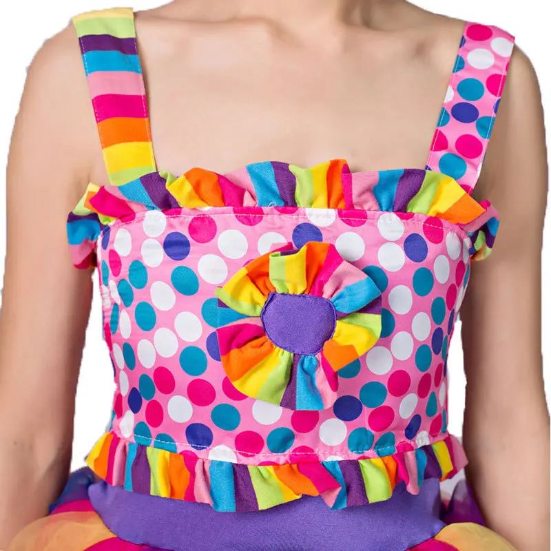 Role-playing adult ugly clothing, women's clown clothes, performance costume, masquerade ball clothes, clown skirts, clown sets