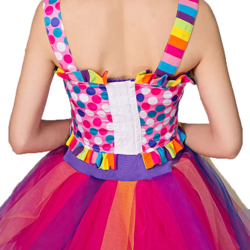 Role-playing adult ugly clothing, women's clown clothes, performance costume, masquerade ball clothes, clown skirts, clown sets