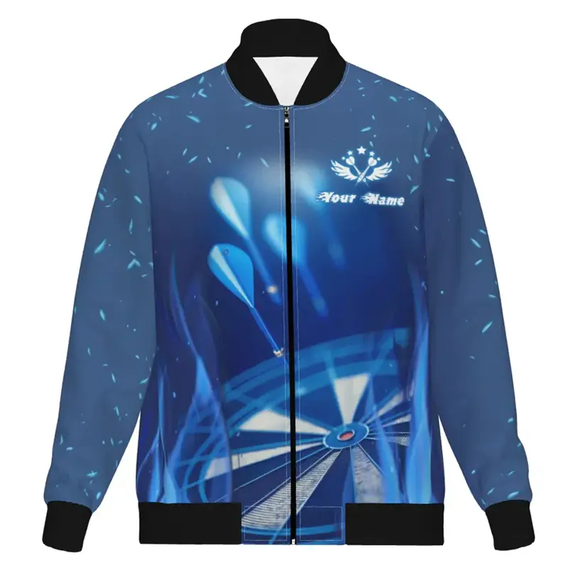 Fashion Darts 3D Printed Jacket Custom Name Team Name Personalization Zipper Jackets Trend Casual Oversized Sweatshirt Coat