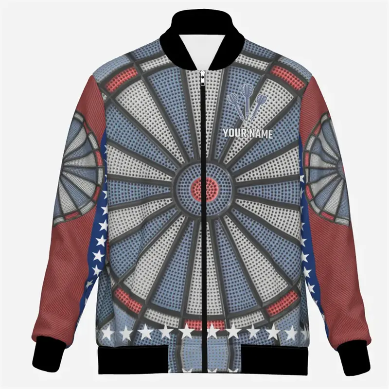 Fashion Darts 3D Printed Jackets Custom Name Team Name Personalization Bomber Jacket Trend Casual Oversized Sweatshirt Coat