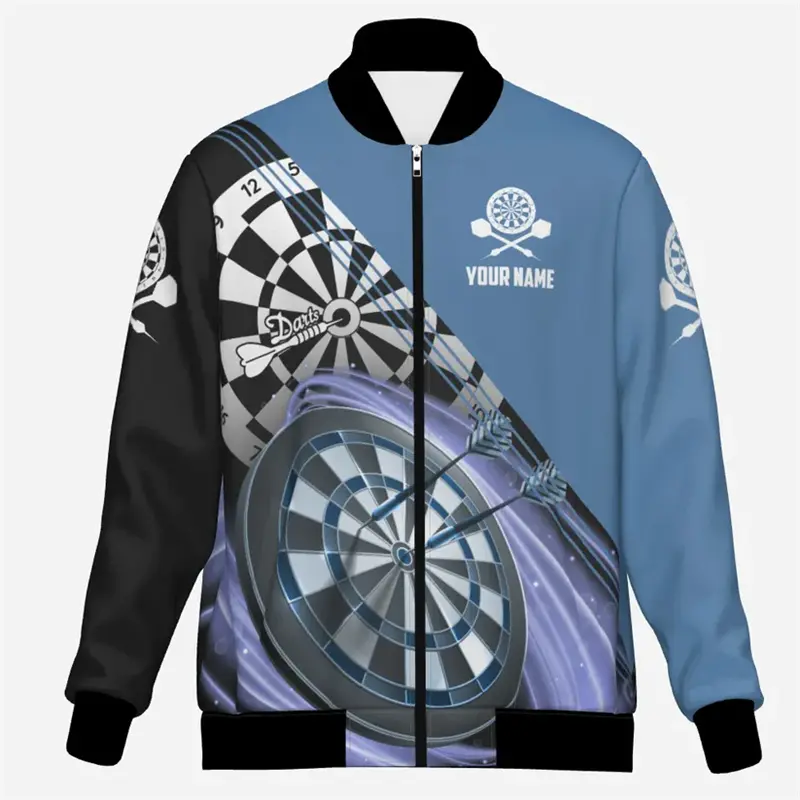 Fashion Darts 3D Printed Jackets Custom Name Team Name Personalization Bomber Jacket Trend Casual Oversized Sweatshirts Coat