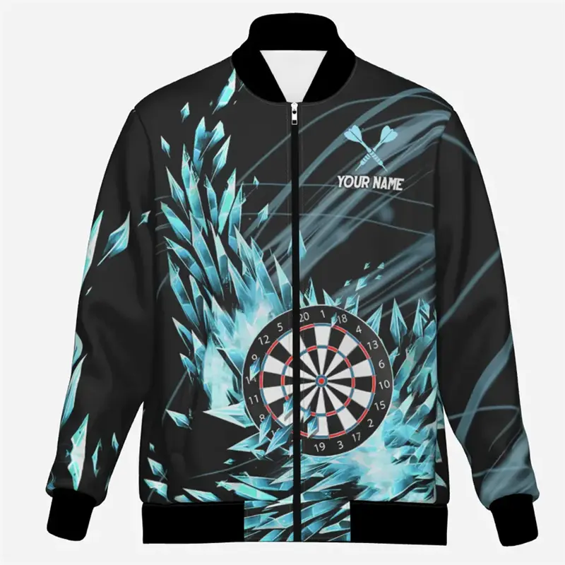 Fashion Darts Graphic Jackets Custom Name Team Name Personalization 3D Printed Jacket Trend Casual Oversized Sweatshirt Coat
