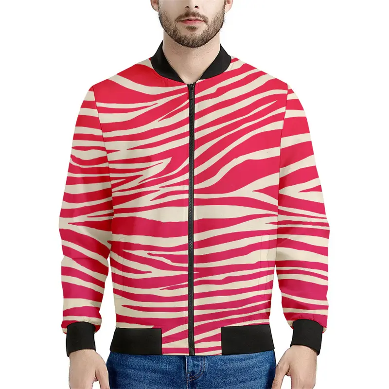 New 3D Zebra Printed Jackets For Men Fashion Personalization Spring Autumn Long Sleeve Jacket Funny Streetwear Oversized Coats