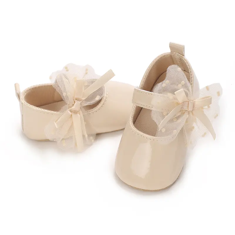 Charming Girls' Mary Jane Flats with Bow Accent - Soft Sole
