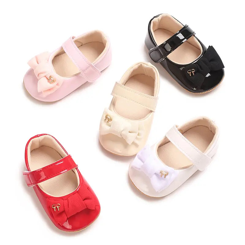 Newborn toddler shoes sweet wind flower baby princess shoes rubber sole non-slip baby shoes can be worn princess