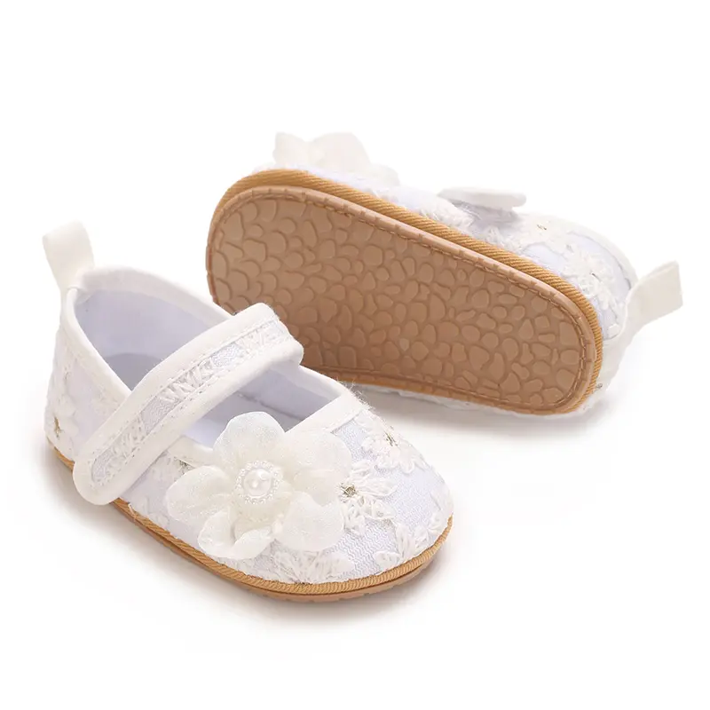Baby Girls Mary Jane Flats with Bownot Non Slip Soft Sole PU Leather Newborn Infant Toddler First Walker Cirb Dress Shoes