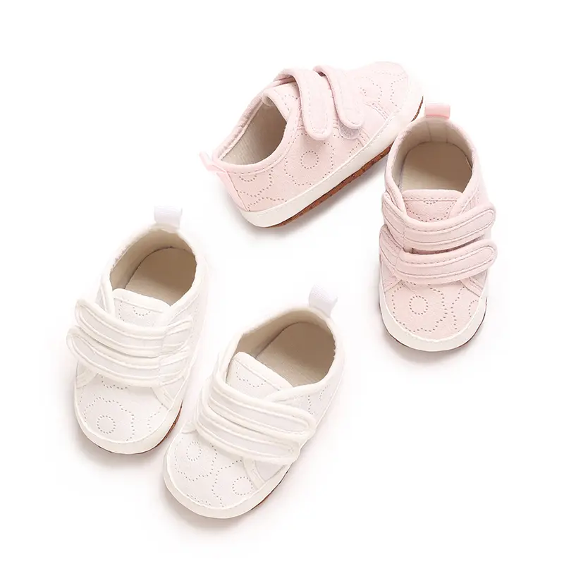 Baby Boys Girls High-Top Ankle Sneakers Soft Rubber Sole Infant Crib Shoes Toddler First Walkers