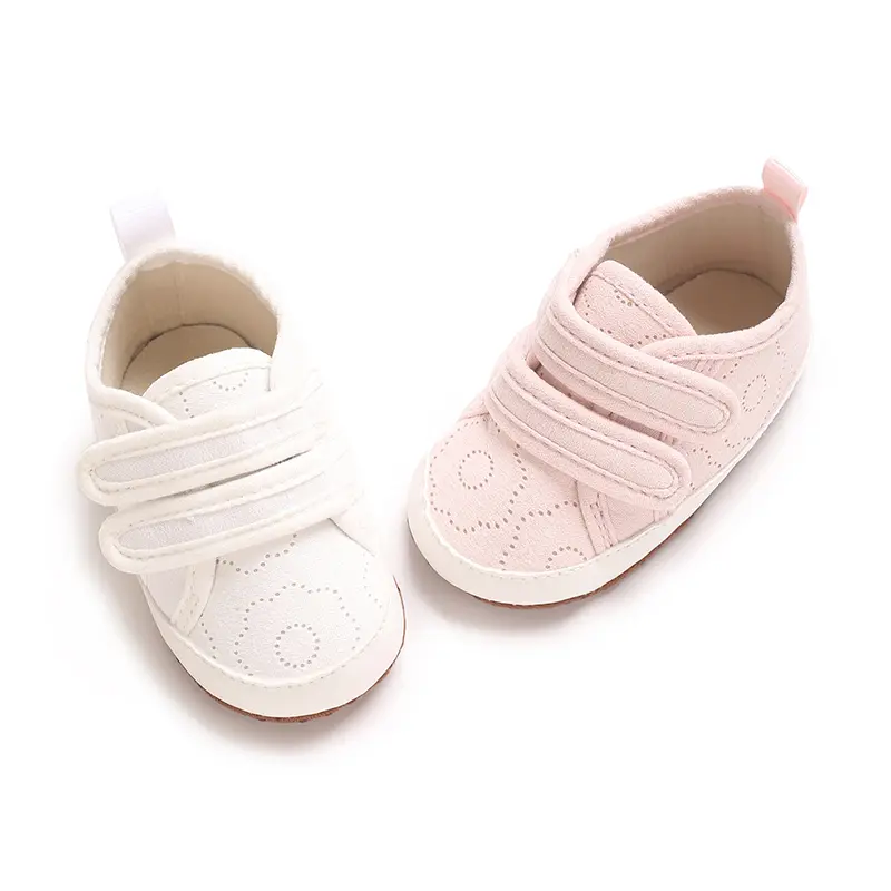 Baby Boys Girls High-Top Ankle Sneakers Soft Rubber Sole Infant Crib Shoes Toddler First Walkers