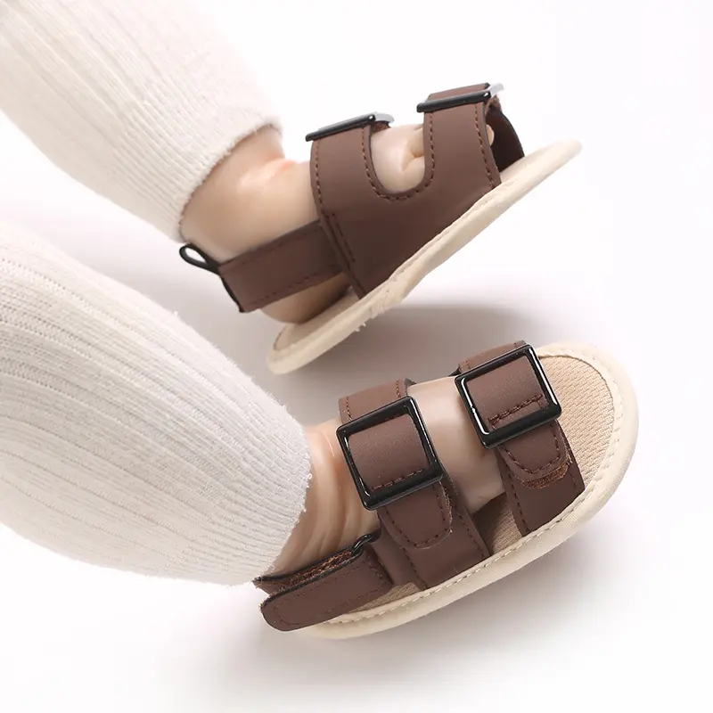 Fashion Baby PU Casual Sandals Infant Boy Girls Soft Rubber Soled and Non Slip Walking Shoes