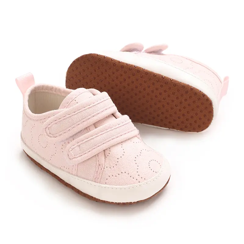 Baby Boys Girls High-Top Ankle Sneakers Soft Rubber Sole Infant Crib Shoes Toddler First Walkers