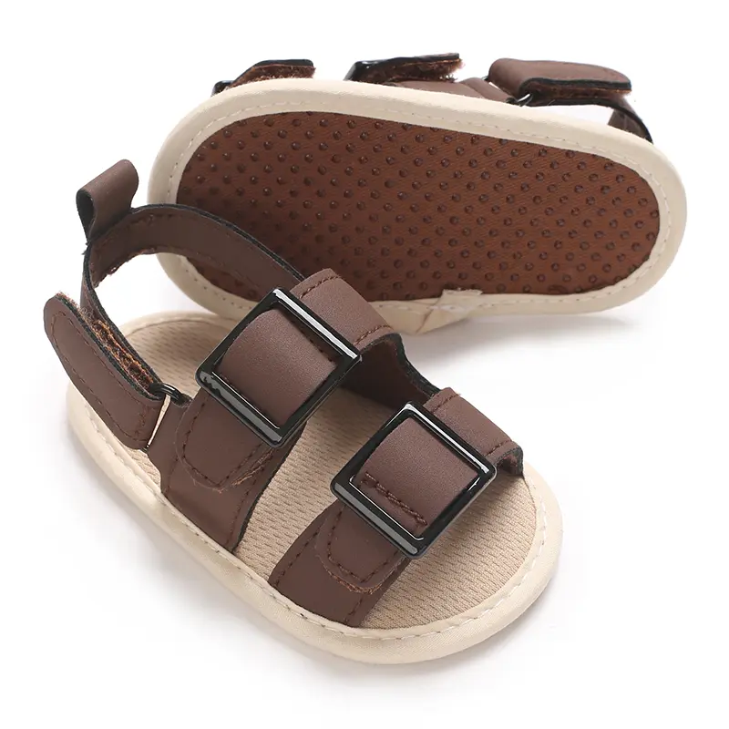 Fashion Baby PU Casual Sandals Infant Boy Girls Soft Rubber Soled and Non Slip Walking Shoes