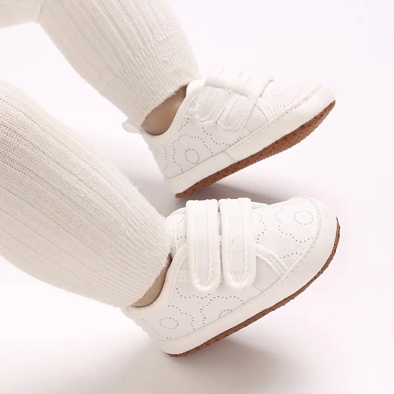 Baby Boys Girls High-Top Ankle Sneakers Soft Rubber Sole Infant Crib Shoes Toddler First Walkers