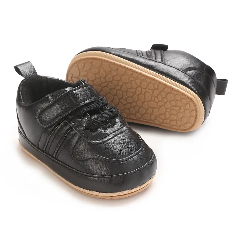Baby Boys Girls First Walker Crib Newborn Shoes, Soft Rubber Sole Infant Sneakers Fashion  Non-Slip Toddler Dress Shoes