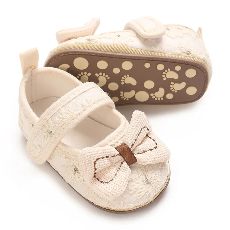 Spring and Autumn Baby Shoes Fashionable Classic Girl Baby Sweet PU Princess Shoes Rubber Sole Anti slip Walking Shoes