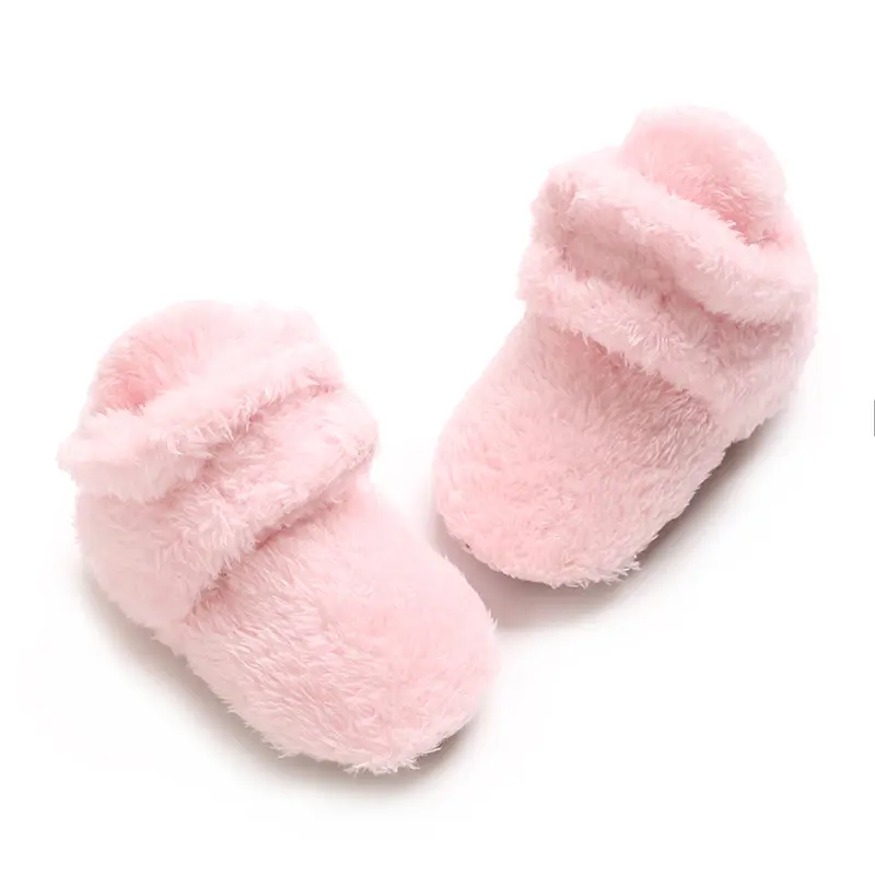 Fashion Winter 0-1 Year Baby Shoes, Soft Sole Fleece Snow Boots for Toddlers, Versatile Warm and Comfortable for Indoor and Outd