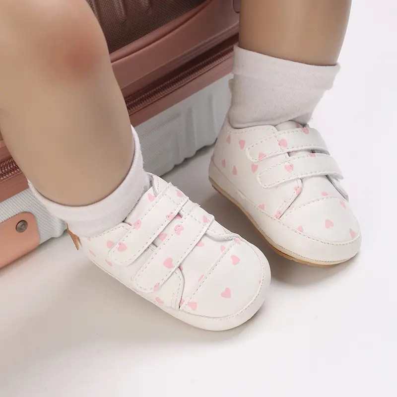 Baby Girls Boys Shoes Soft Anti-Slip Sole Newborn First Walkers High Top Canvas Denim Unisex Infant Sneaker