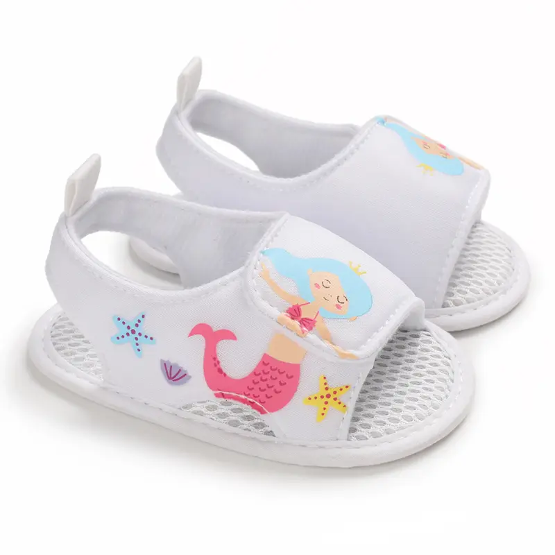 Summer 0-1 Year Old Baby Walking Shoes Soft Soled Breathable Baby Shoes Cartoon Sandals