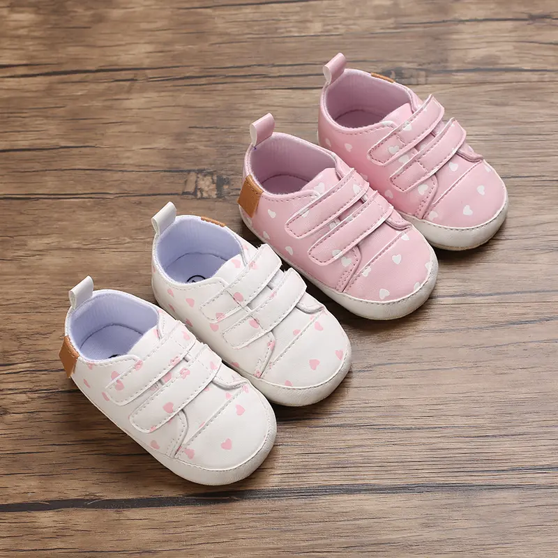 Baby Girls Boys Shoes Soft Anti-Slip Sole Newborn First Walkers High Top Canvas Denim Unisex Infant Sneaker